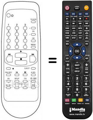 Replacement remote control SCHNEIDER SVC 298
