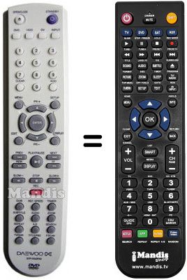Replacement remote control 97P1RA3FA0