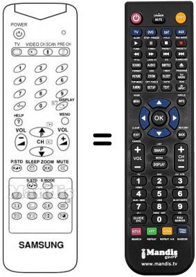 Replacement remote control Samsung CX 6840N / W