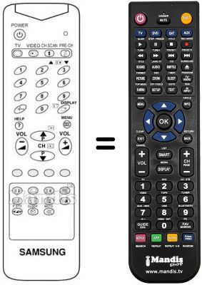 Replacement remote control AA59-10076P