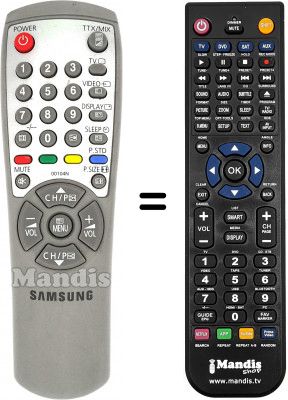Replacement remote control Samsung CB 20F12 T Replacement remote control Samsung CB 20F12 T