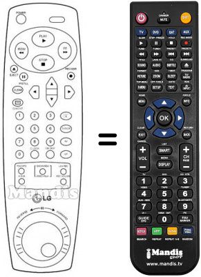 Replacement remote control LG AF-499 P