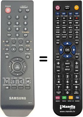 Replacement remote control 00071 F