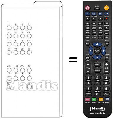 Replacement remote control AUTOVOX 99 / 30