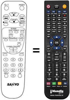 Replacement remote control B12622