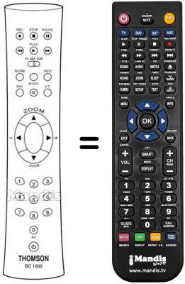 Replacement remote control Thomson 63 MK 98 DL Replacement remote control Thomson 63 MK 98 DL