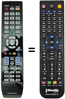 Replacement remote control Samsung UE 32B6000