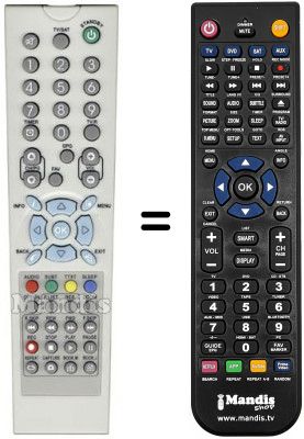 Replacement remote control OPTEX ORT 8990 PVR