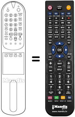 Replacement remote control LG CB 14F80 X