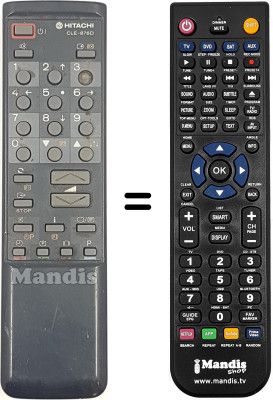Replacement remote control CLE 876 D