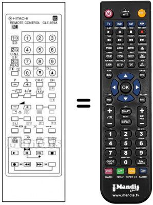 Replacement remote control Hitachi C 28 P 811 VT