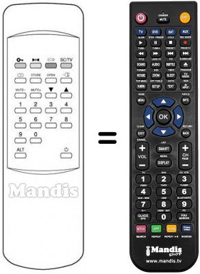 Replacement remote control Canal Satelite COMCRIPT 4000