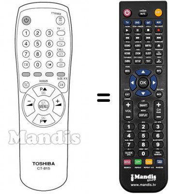 Replacement remote control CT-815