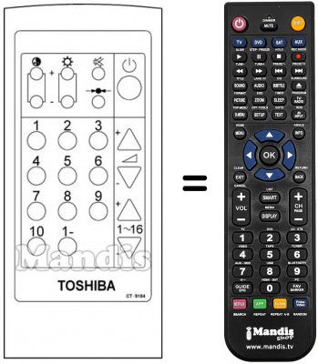 Replacement remote control CT-9184