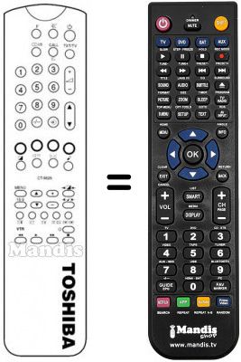 Replacement remote control Toshiba 2527 DT