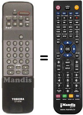 Replacement remote control CT 9734