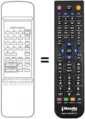 Replacement remote control Supertech CTV 5122