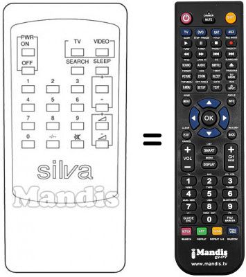 Replacement remote control CTV 1444 RC