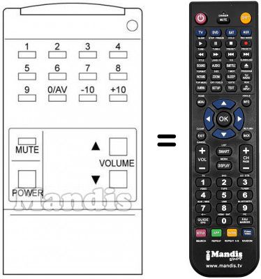 Replacement remote control Ctc CTV 166
