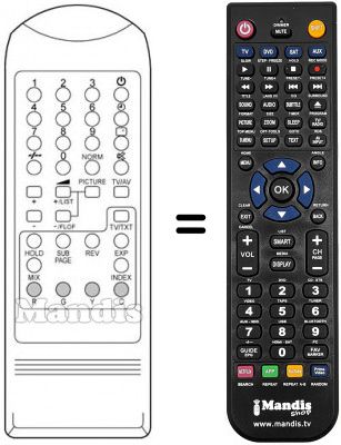 Replacement remote control Ctc CTV 246 VT