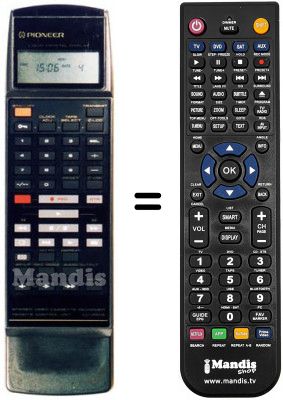 Replacement remote control CU-VR 014