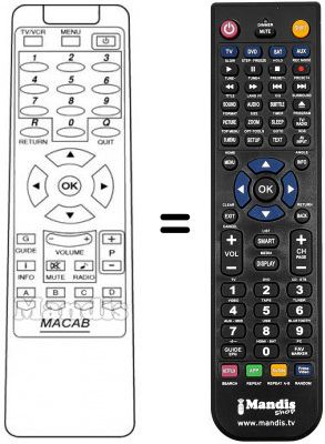 Replacement remote control DCB-101