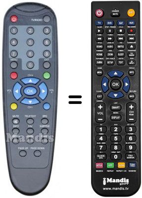 Replacement remote control AUDIOLA DEC 649