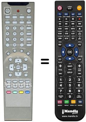 Replacement remote control Irradio XP 4255 W