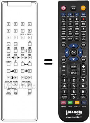 Replacement remote control DTV 1 DIGITAL
