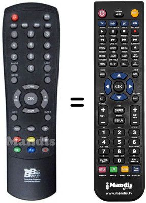 Replacement remote control Best Buy DVBT M3101