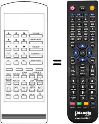 Replacement remote control RC 70