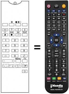 Replacement remote control 5652 13 78