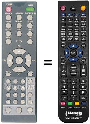 Replacement remote control CDV EPT 1400 FR DVBT