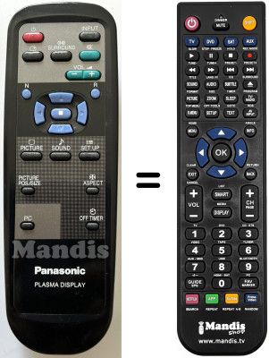 Replacement remote control Panasonic TH-37PW5