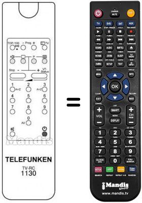 Replacement remote control Telefunken P 151 MT