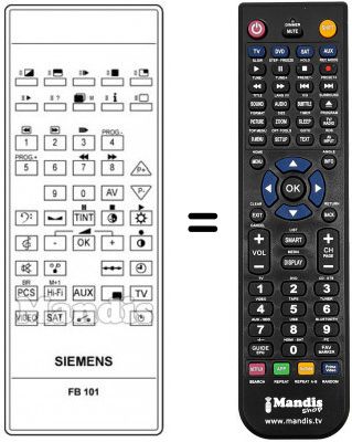 Replacement remote control Siemens FST 167 K2