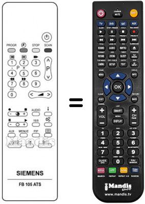 Replacement remote control FB 105 ATS