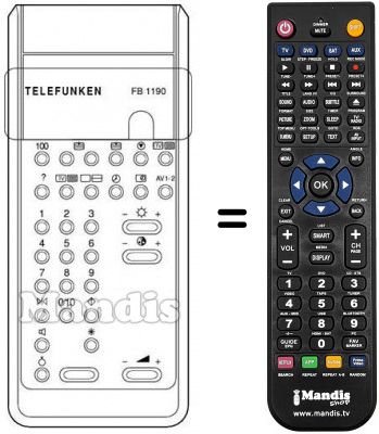 Replacement remote control FB 1190