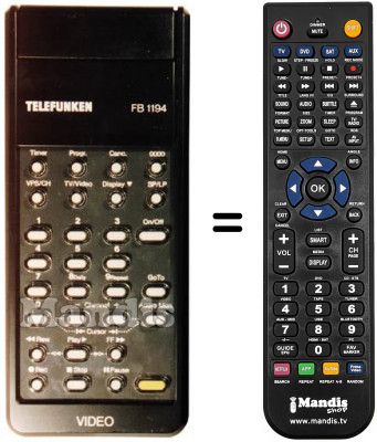 Replacement remote control Telefunken VR 2941 E