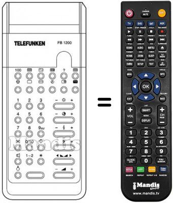Replacement remote control FB 1280 VT