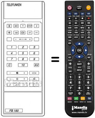 Replacement remote control FB 180