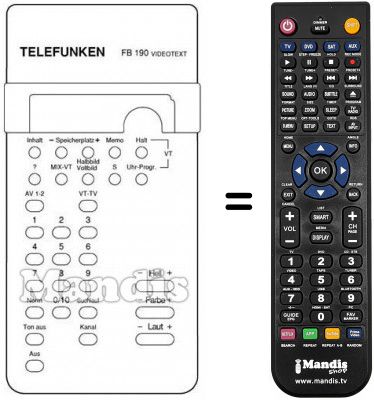 Replacement remote control Telefunken A 320 S