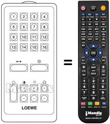 Replacement remote control FB 1B