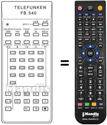 Replacement remote control FB 540