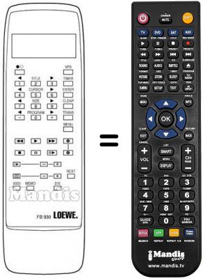 Replacement remote control FB 930 LCD