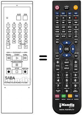 Replacement remote control FS 606