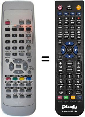 Replacement remote control Fujitsu P42 HTS40 GS