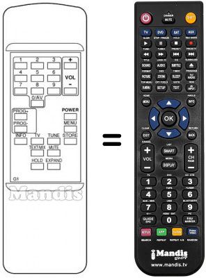 Replacement remote control G1