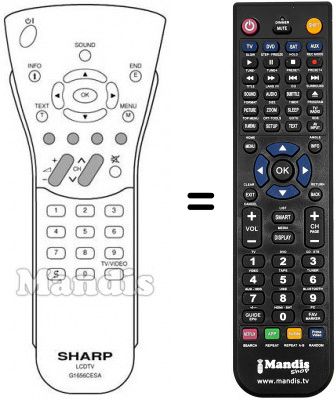 Replacement remote control Sharp LC 15 C2E