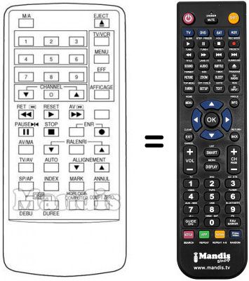 Replacement remote control LG GSE-C40 S